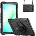 thumbnail image 1 of Funda para Samsung Galaxy Tab A11 Plus de 11 pulgadas (2025) y A9 Plus de 11 pulgadas (2023), resistente, a prueba de golpes, con soporte giratorio de 360° y correa de mano/bandolera., 1 of 9