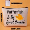 thumbnail image 3 of Spirit Animal Cosmetic Makeup Bag Pufferfish Lover Gift Pufferfish Is My Spirit Animal Cosmetic Zipper Pouch Bag Sea Animals Pufferfishes Lover Gift, 3 of 6