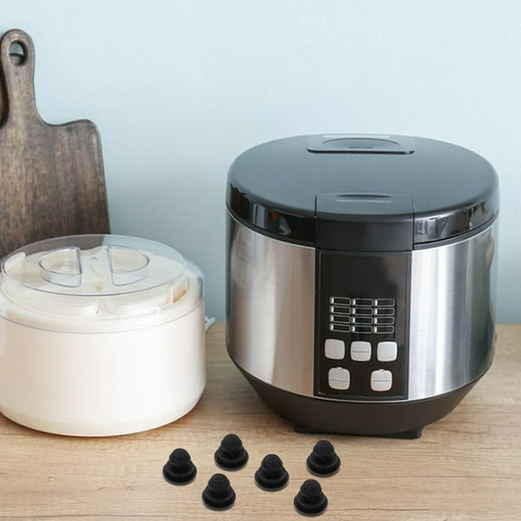 Soimiss Round Rubber Feet for Slow Cookers Black 8pcs with Easy to Clean