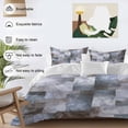 thumbnail image 4 of Grey Blue Brown Bedding 3 Piece Duvet Cover Set Full Size, Abstract Gradient Color Blocks Geometric Soft Microfiber Comforter Cover with Zipper Closure & Pillowcases, FadeResistant Quilt Cover, 4 of 9