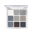 thumbnail image 2 of Black Grey Silver Eyeshadow Palette - 9 Colors Matte & Shimmer Eye Makeup Palette, Waterproof, Cool Toned Smokey Eyeshadow, Goth Style, with Prism Mirror, Black Glitter Eyeshadow Makeup Organizers, 2 of 8