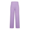 thumbnail image 6 of Womens Sweatpants Fold Over Cotton Flare Soft Yoga Workout Casual Wide Leg Sweatpants Women Light Violet M, 6 of 7
