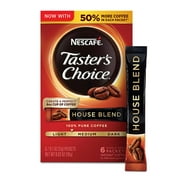 Nescaf Taster's Choice House Blend, Natural Light Medium Roast Instant Coffee, 6 Count