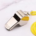 thumbnail image 3 of Stainless Steel Sports Referee Whistle Metal Whistle Referee Football Whistle For Survival Teachers Football Basketball Soccer Sports Safety (silver), 3 of 5