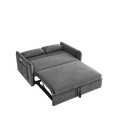 thumbnail image 7 of Triple Tree Modern Velvet Convertible and Pull Out Bed Loveseat Sleeper with 2 Pillows, Grey, 7 of 7