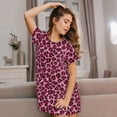 thumbnail image 3 of Daiia Rose Leopard Print Print Women's Nightshirt Soft Nightgowns for Women Short Sleeve dress Short-sleeved Sleepwear, 3 of 6