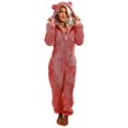 thumbnail image 1 of Combinaison une-Pièce à Capuche en Molleton Duveteux pour Femmes, 1 of 2