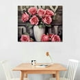 thumbnail image 2 of Nawypu  Pink Rose Canvas Wall Art Framed for Living Room Decor Modern Flower with Wine Cup Candles Prints Pictures Kitchen Bathroom Paintings Home Decorations Lover Gift, 2 of 4
