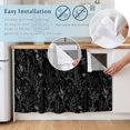 thumbnail image 5 of Black Spring Floral Cabinet Curtain 35"Wx35"L, Dustproof Under Sink Skirt with Self Adhesive Tape, Vintage Botanical Watercolor Cabinet Curtain Cover for Kitchen Sink, Bathroom Vanity, Laundry Room, 5 of 9