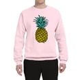 thumbnail image 2 of Wild Bobby, Trendy Tropical Pineapple, Fashion, Unisex Crewneck Graphic Sweatshirt, Light Pink, Medium, 2 of 4