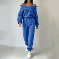 thumbnail image 6 of JOANKDMI Sweatsuits Women 2 piece Outfit Casual Zip Up Hoodie Sweatshirt and Long Jogger Pants Set Oversized Tracksuit Fall Lounge Activewear Streetwear, 6 of 8