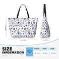 thumbnail image 3 of Goofa Lavender Bicycle Print Beach Bags Waterproof Beach Tote Bag Zipper Sandproof Swim Pool Bag Large Tote Beach Vacation Travel, 3 of 6
