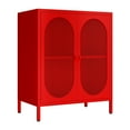 thumbnail image 7 of 2 Door Accent Cabinet,Metal Storage Cabinet with Adjustable Shelf,Buffet Sideboard for Bed Room,Living Room,Entryway,Hallway,Home,Hotel,Office,Garage,Kitchen,1 Removable Shelf., 7 of 7