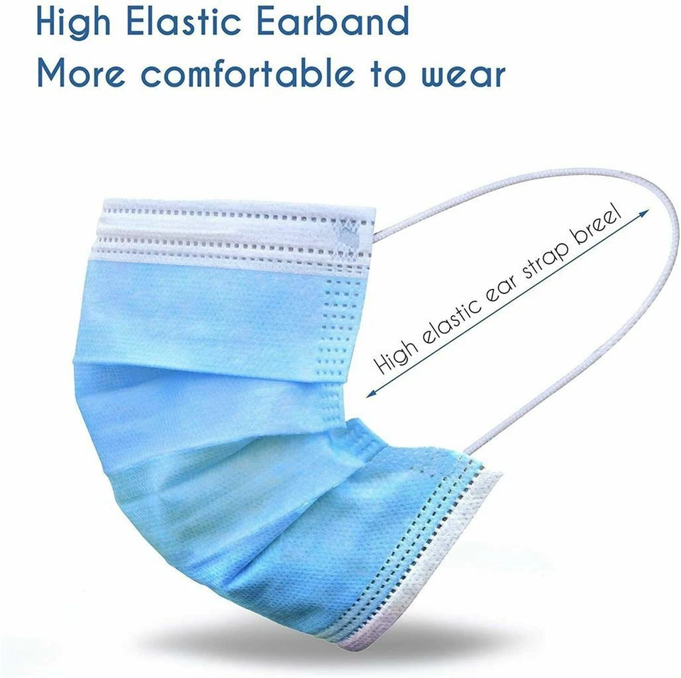CIRCLE- [100 Pcs] Protective Disposable Face Mask Quality 3-Ply Nose Mouth Cover