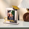 thumbnail image 3 of Graduation Photo Frame 2026 Vertical Wooden Design with Tassel and Cap Decor Tabletop Display for Graduation Gift Giving, 3 of 6