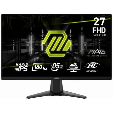 MSI MAG 275F 27" 16:9 Full HD 180Hz IPS LED HDR Gaming Monitor, Metallic Black