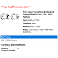 thumbnail image 2 of Front Lower Control Arm Bushing Kit - Compatible with 1960 - 1961 Ford Fairlane, 2 of 2