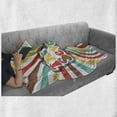 thumbnail image 6 of 70s Party Soft Flannel Fleece Throw Blanket, Seventies Retro Pastel Colored Typography Old Radial Backdrop Artwork Print, Cozy Plush for Indoor and Outdoor Use, 70" x 90", Multicolor, by Ambesonne, 6 of 6