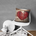 thumbnail image 4 of Rustic Wood Board Valentine's Day Love Heart Throw Pillow Covers 16"x16", 1 Pcs, Linen Study Sofa Cushion Cover Indoor Living Room Home Decor, 4 of 6