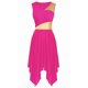 thumbnail image 1 of yrsZX Vestido de túnica de Danza de alabanza para Mujer, Dobladillo Irregular, Falda Fluida, sin Mangas, adoración, disfraz de Danza lírica litúrgica, Etiqueta L, Rosa roja, 1 of 1