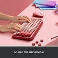thumbnail image 6 of Logitech POP Mechanical Wireless Keyboard with Customizable Emoji Keys, Durable Compact Design, Bluetooth or USB Connectivity, Multi-Device, OS Compatible - Heartbreaker Rose, 6 of 13