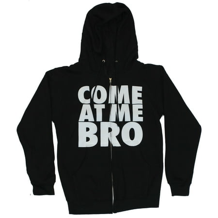 Come At Me Bro Mens Zip Up Hoodie - Block Style Perfect Visiting Jersey (Best Time To Visit Jersey Shore)