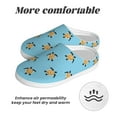 thumbnail image 6 of Daiia Sea Turtle Print Women’s Fuzzy Slippers Memory Foam Lightweight House Shoes Cozy Loafer Flannel House Shoes-44/45, 6 of 7