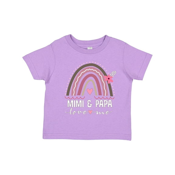 Inktastic Mimi and Papa Love Me Rainbow Girls Toddler T-Shirt