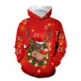 thumbnail image 5 of LRen Toddler Boys Christmas Sweatshirts Long Sleeve Pullover Shirts Reindeer Sweaters Xmas Cartoon Tee Sport Tops,5-6 Years,Z3-Red, 5 of 6