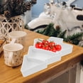 thumbnail image 6 of Christmas Serving Tray with Compartments Christmas Tree Shape Plate Serving Platters for Cupcake Dessert Appetizer ( White ), 6 of 6