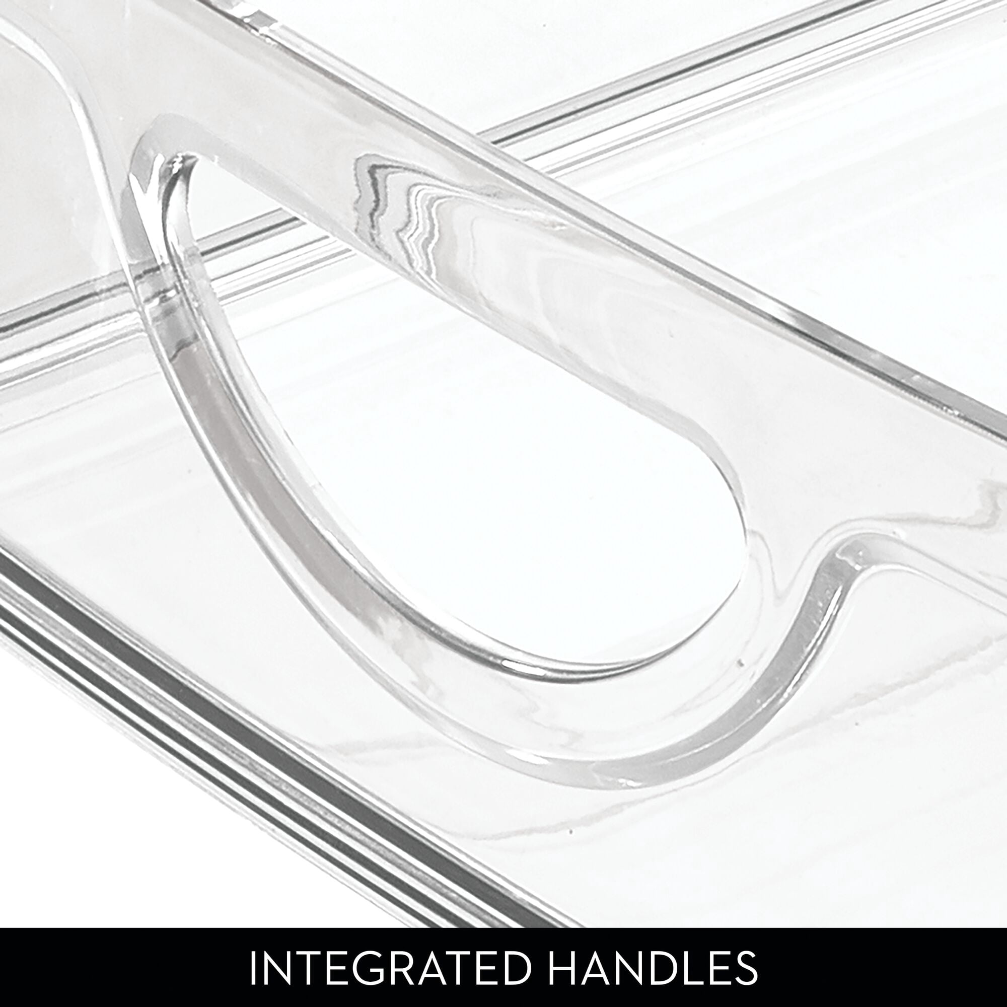 iDesign Plastic Cabinet and Pantry Storage Bin with Handles, Clear