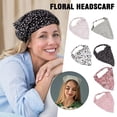 thumbnail image 2 of Ladies Bandanas Scarf Elastic Hair Band Head Band Triangle Head Wrap Prof, 2 of 8
