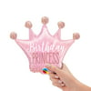 14 inch Princess Crown Mini Shape (Air-Fill Only) Foil Mylar Balloon - Party Supplies Decorations