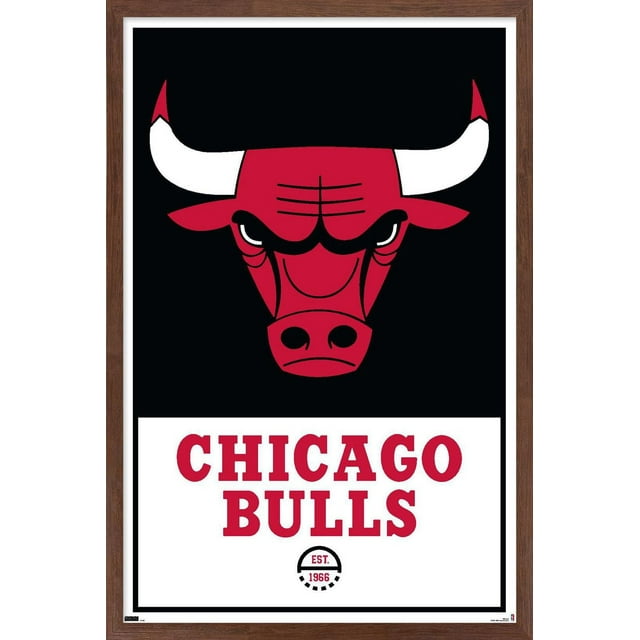 NBA Chicago Bulls - Logo 21 Wall Poster, 22.375" x 34" Framed