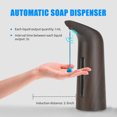 thumbnail image 3 of Automatic Dispenser Battery Power 400ml Intelligent Touchless IR Sensor Hand Wash Household Dining Bathroom Cleaning Dark Wood Color, 3 of 7