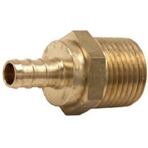 UC118LFA Pex Adapter, Lead-Free, 3/8 Brass Barb x 1/2-In. MPT - Quantity 6