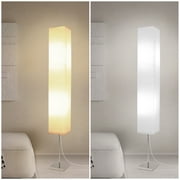HonoDing Modern Paper Floor Lamp 59-inch Square 2 Pack with Rice Paper Lampshade