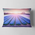 thumbnail image 2 of Designart Field of Blooming Hyacinth Flowers - Abstract Throw Pillow - 12x20, 2 of 5