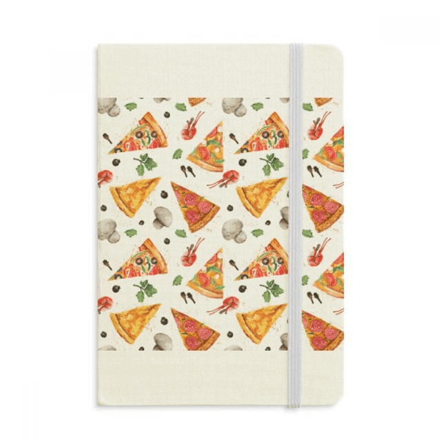 Delious Nourriture Pizza Illustration Modèle Cahier Officiel Tissu Couverture Rigide Journal Journal Classique
