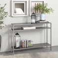 thumbnail image 3 of Henn&Hart 42" Gunmetal Gray Metal Console Table, 3 of 8