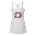 thumbnail image 3 of Wild Bobby, Baseball Mom Cheetah Glitter Sports Tri-Blend Racerback Tank Top, Heather White, Large, 3 of 5