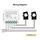 thumbnail image 4 of Tuya Smart WiFi Energy Meter Current Sensor Statistician 80A Home Power Monitor AC100-240V Single Phase Clamp 2CH, 4 of 5