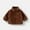 Brown, variant on fnnxnal Little Girls Faux Fur Jacket 6T Khaki - Warm Winter Coat, Soft Fuzzy, Machine Washable with Pockets, Stand Collar, Durable for Everyday Wear