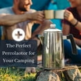 thumbnail image 2 of Mixpresso - Percolador de acero inoxidable para estufas, cafetera percoladora, excelente como cafetera de camping, 12 tazas de acero inoxidable para cafeteras de camping Mixpresso NA, 2 of 7