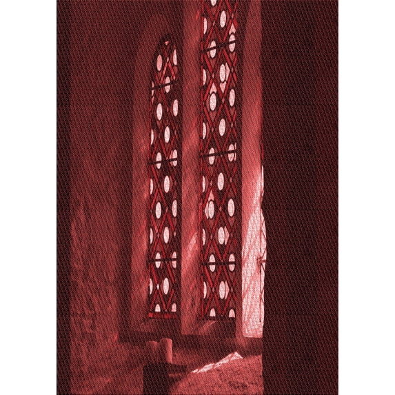 Ahgly Company Machine Washable Indoor Rectangle Transitional Fire Brick Red Area Rugs, 2' x 4'