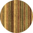 thumbnail image 1 of Ahgly Company Indoor Round Abstract Brown Modern Area Rugs, 7' Round, 1 of 4