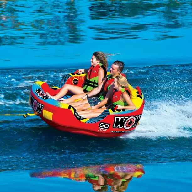 AIRHEAD Challenger 1-3 Rider, Towable Tube for Boating and Wow