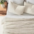 thumbnail image 2 of EVERGRACE Velvet Quilt Set California King 118'' x 106'', Luxurious Soft Striped Channel Bedding Set, Lightweight Velvet Comforter for All Season, Oversized Bedspread Coverlet with 2 Shams, Beige, 2 of 8