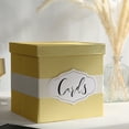 thumbnail image 5 of PAPER FAIR Gold Card Box - White/Gold-Foil Satin Ribbon & Cards Label - 10"x10" Large Perfect for Money & Gifts at Wedding Receptions, Birthdays, Graduations, Bridal & Baby Showers, 5 of 7