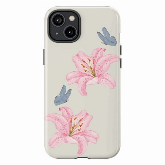 Blooming Lily iPhone Case, Floral Art Design, Cute Spring Cover for Girls & Women – Phone Cover for iPhone 16 15 14 13 12 11 Pro Max
